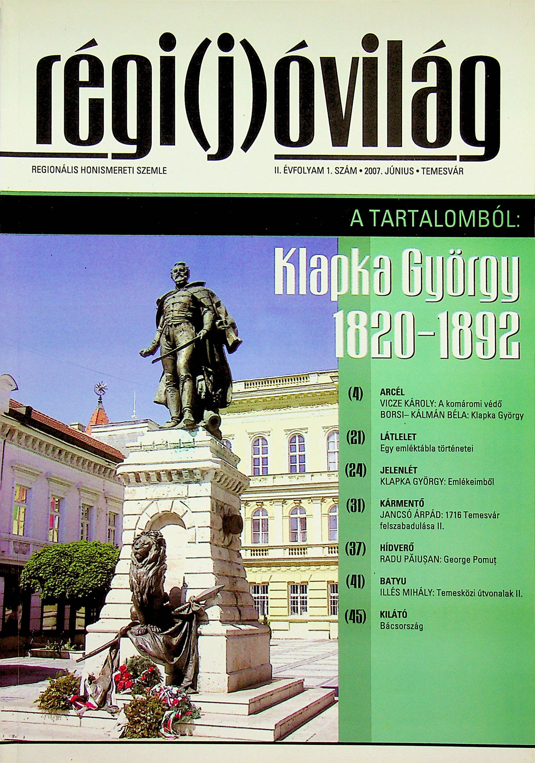 Klapka György 1820–1892 – Régi(j)óvilág - Temesváros