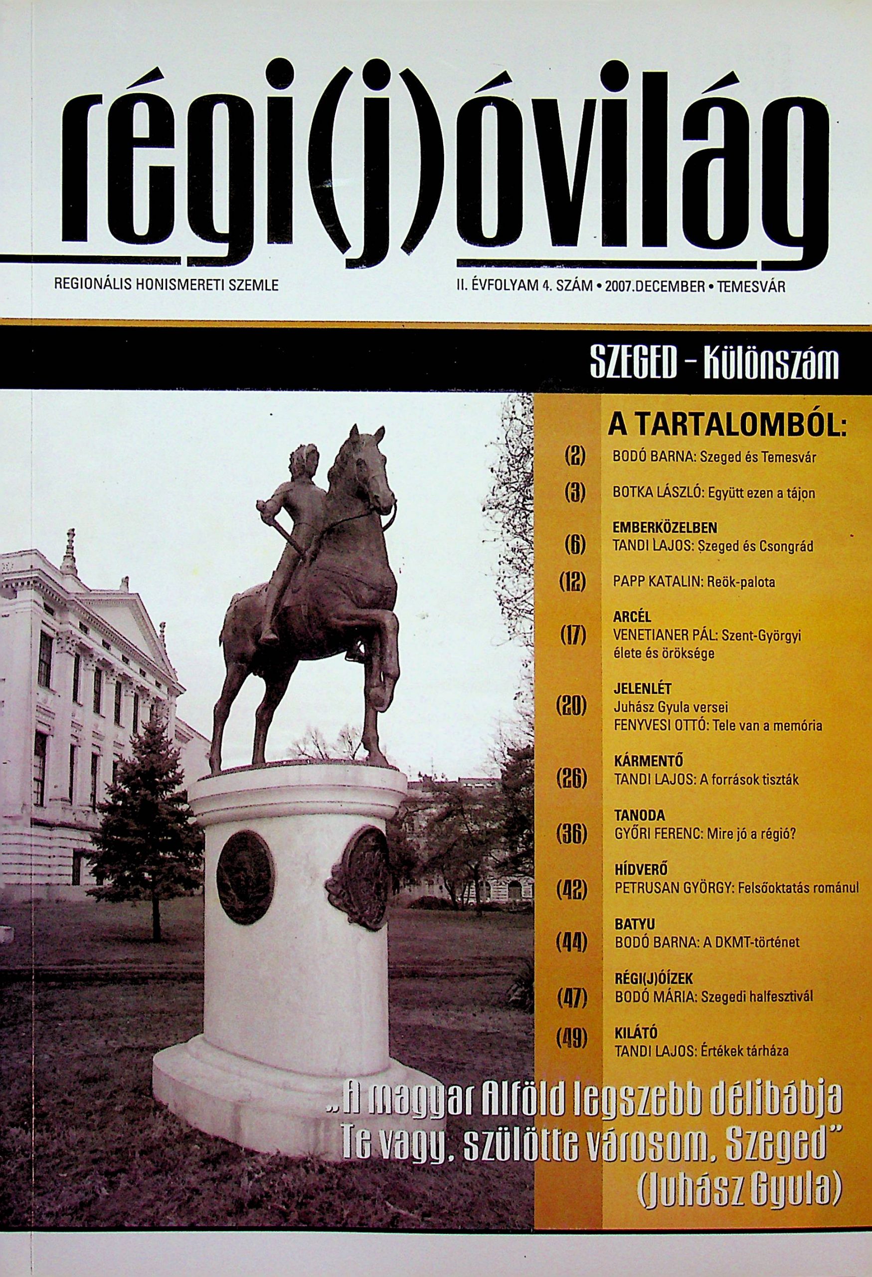 Szeged – Régi(j)óvilág Különszám - Temesváros